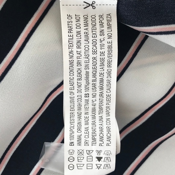 Forever 21 Navy Blue/White/Pink Stripe Cro… - Picture 6 of 7